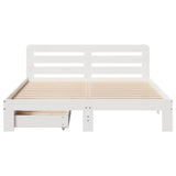 Bed Frame without Mattress White 140x190 cm Solid Wood Pine 3309873