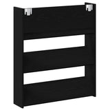 Shoe Cabinet 2 pcs Black Oak 86 x 18 x 90 cm Engineered Wood 875030