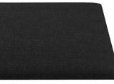 Wall Headboard 12 pcs Black 90 x 30 cm Fabric 4008369
