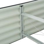 Garden Raised Bed 240x80x44 cm Galvanised Steel Grey 45528