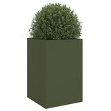 ZNTS Planter Olive Green 52x48x75 cm Steel 841586