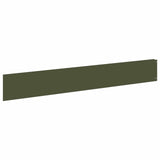 Lawn Edging 30 pcs 100 x 15 cm Steel Olive Green 8008823