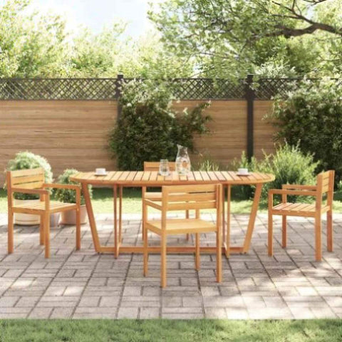 Garden Dining Table Oval 200x90x75 cm Solid Wood Acacia 4108137