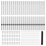 Welded Wire Fence 50 x 1 m PVC-Coated Steel Grey Mesh 3336896