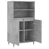 Highboard Concrete Grey 60x36x110 cm Engineered Wood 831480