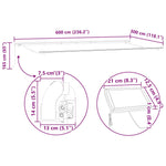 Retractable Awning Manual White 600 x 300 cm Fabric 3331650