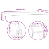 Retractable Awning Manual White 600 x 300 cm Fabric 3331650