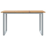 Garden Dining Table Grey 140 x 80 x 75 cm 4010594
