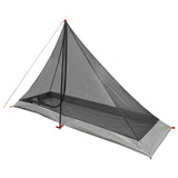 Backpacking Tent Grey and Orange 222 x 85 x 125 cm 42017417