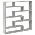 ZNTS Wall Cube Shelf 7 Compartments Concrete Grey Engineered Wood 860025