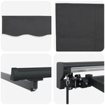 Retractable Awning Manual Grey and anthracite 300 x 250 cm 3329935