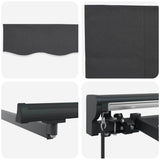 Retractable Awning Manual Grey and anthracite 300 x 250 cm 3329935