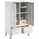 Industrial Wardrobe White 67x35x107 cm Steel 339611