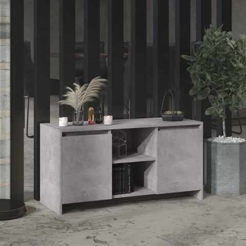 TV Cabinet Concrete Grey 102x37.5x52.5 cm Engineered Wood 809795