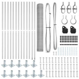 Fence Post Silver 25 x 1 m Steel 3353799