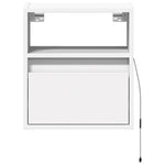 ZNTS TV Wall Cabinet with LED Lights White 41x31x45 cm 852313