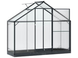 Garden Greenhouse with Door Anthracite 183.5 x 63.5 x 207 cm 42036858