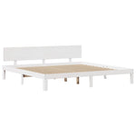 Bed Frame with Headboard without Mattress White 180x200 cm Super King 3306834