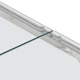 Coffee Table Silver Stainless Steel and Tempered Glass 349945