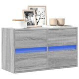 TV Wall Cabinet with LED Lights Grey Sonoma 80x31x45 cm 852290