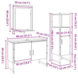 Bathroom Furniture Set with Door 3 pcs Brown 33 x 33 x 102.5 cm 3334374