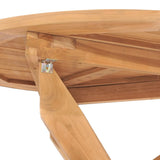 Garden Dining Table 90x75 cm Solid Teak Wood 316168