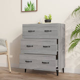 Sideboard Grey Sonoma 69.5x34x90 cm Engineered Wood 817349