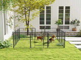 12 Panels Heavy Duty Puppy Playpen, for Small Dogs, Indoor and Outdoor Use - Black T3398P376302