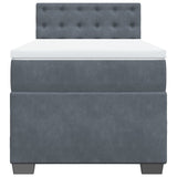 Box Spring Bed with Mattress Dark Grey 80x200 cm Velvet 3286175