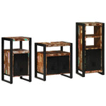 Bathroom Furniture Set 3 pcs Multicolour Solid Reclaimed Wood 3305627