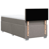 Box Spring Bed with Mattress Taupe 90x200 cm Fabric 3285789