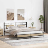 Metal Bed Frame without Mattress Sonoma Oak 183x213 cm 3325121