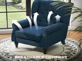 Wingback Accent Chair, Retro Upholstered Button Tufted Occasional Chair for Living Room and Bedroom, T3398P343468