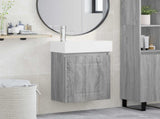 Bathroom Vanity Unit with Tap Grey Sonoma 45.5 x 22.5 x 84 cm 889467