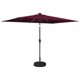 Garden Parasol with LED Lights and Base 200 x 300 cm Polyester 42036244