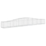 Arched Gabion Baskets 5 pcs 400x50x40/60 cm Galvanised Iron 3145920