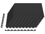 Floor Mats 24 pcs 8.64 EVA Foam Black 92463
