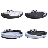 Reversible & Washable Dog Cushion Grey and Black 150x120x25 cm 171210