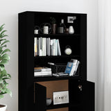 Highboard Black Engineered Wood 3185360