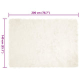 Faux Sheepskin Rug TAFALLA White 140 x 200 cm Polyester 42021461
