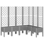 Garden Planter with Trellis Light Grey 160x120x142 cm PP 367937