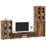 TV Cabinet Set with Shelf FLORIN 3 pcs Old Wood Engineered Wood 3397982