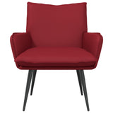 Armchair Wine Red Faux Leather 42047739