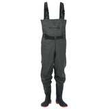 Chest Waders with Boots and Belt Dark Green Size 38 4016990