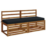 2-Piece Bench Cushions SOEST 2 pcs 100% Polyester Dark Blue 950311