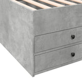 Daybed with Drawers without Mattress Concrete Grey 90x190 cm Single 3280884