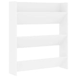 Wall Shoe Cabinet White 80x18x90 cm Engineered Wood 806777
