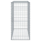 Gabion Basket with Cover 100x50x100 cm Galvanised Iron 3295142
