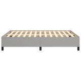 Bed Frame without Mattress Light Grey 135x190 cm Double Double Fabric 349857