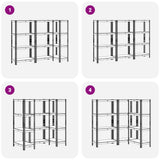 4-Layer Storage Shelves 3 pcs Blue Steel&Engineered Wood 3307580